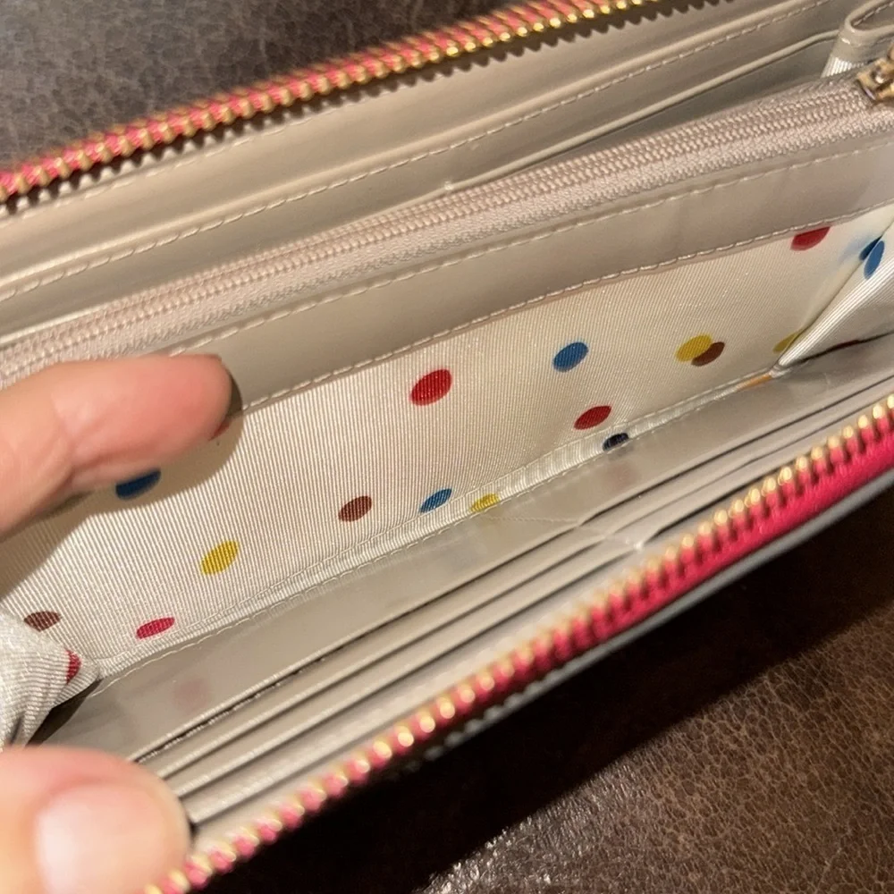 Kate Spade Pink Long Zippy leather Wallet brand new